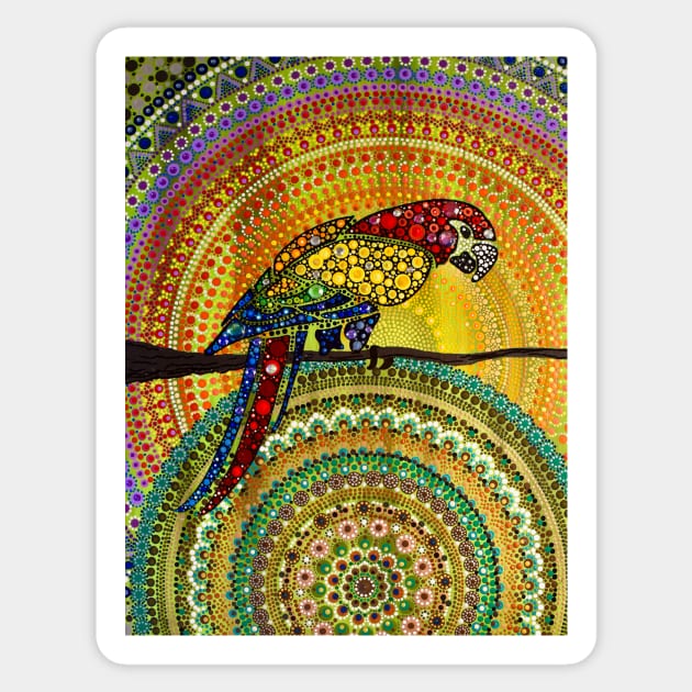 Macaw Sticker by Deborah Malcolm